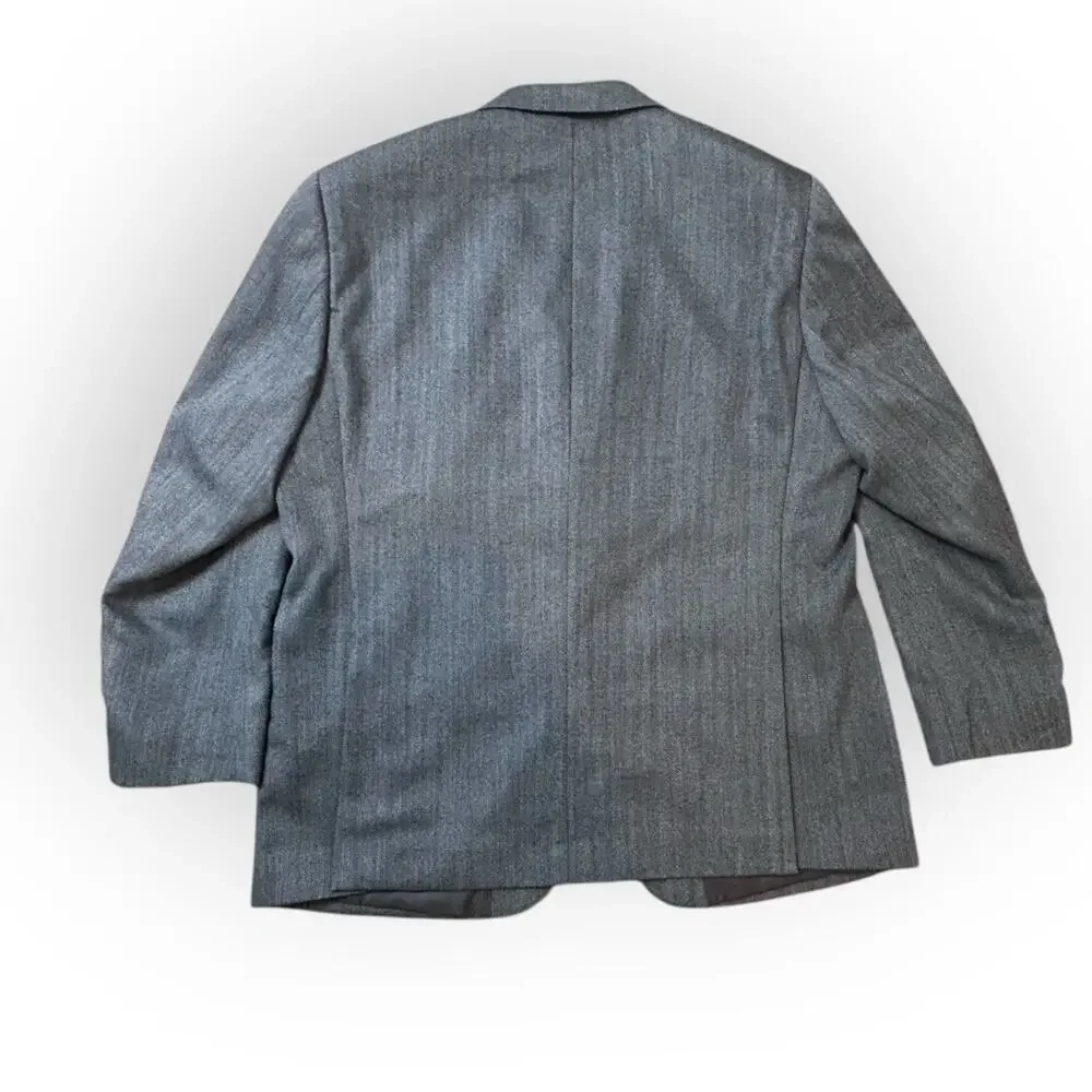 Spada Roma Blazer Sport Coat Mens 56 (US‎ 46) Gray Wool Two Button